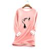 Women Thick Fleece Printing Sweatshirt Warm  Underwear Top