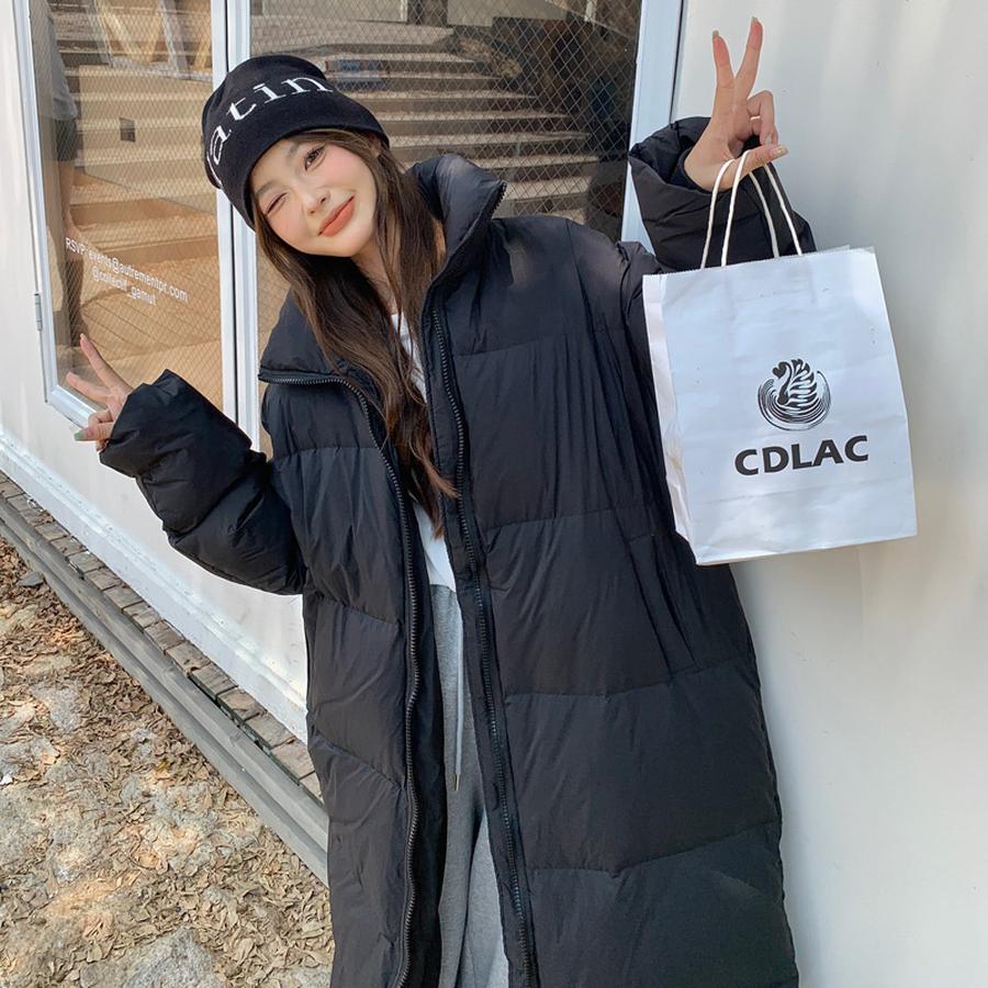 

Фабричний Прямий Оверсайз Пуховик з Бавовни з Довгим Рукавом для Жінок - Надзвичайно Товстий, Теплий, Вільного Крою S чорний