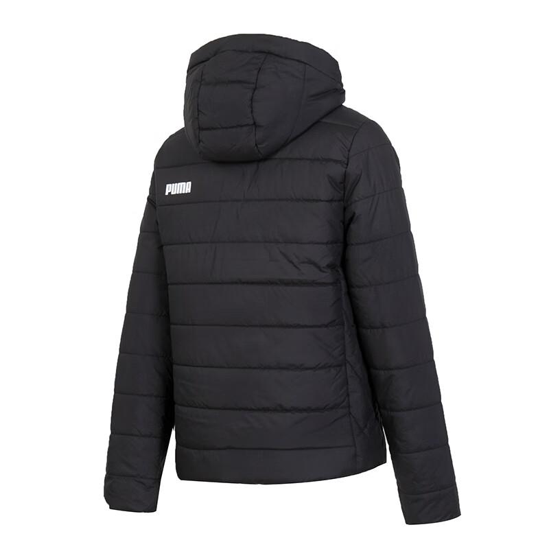 PUMA Solid Color Windproof Warm Hooded Jacket Padded Coat Women's Black