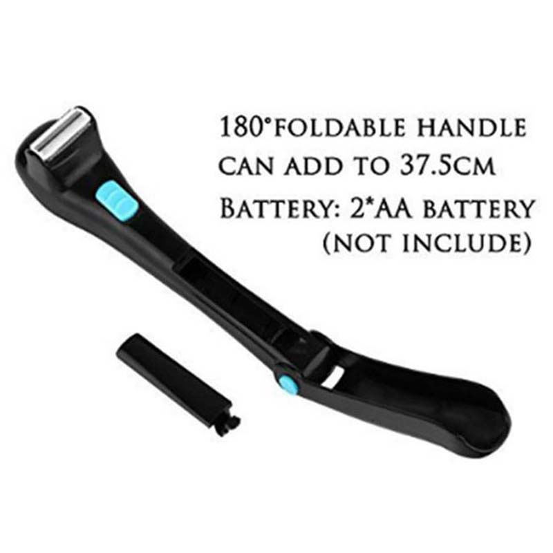 Wholesale Two-piece Blade Battery-powered Foldable Men's Hair Removal Back and Full-body Shaving Kit