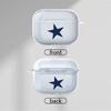 Blue Star Pattern Earphone Protective Cover for AirPods Pro2/Pro3/Pro Anti Drop Earphone Cover for AirPods 4/3/1/2 Anti Shock