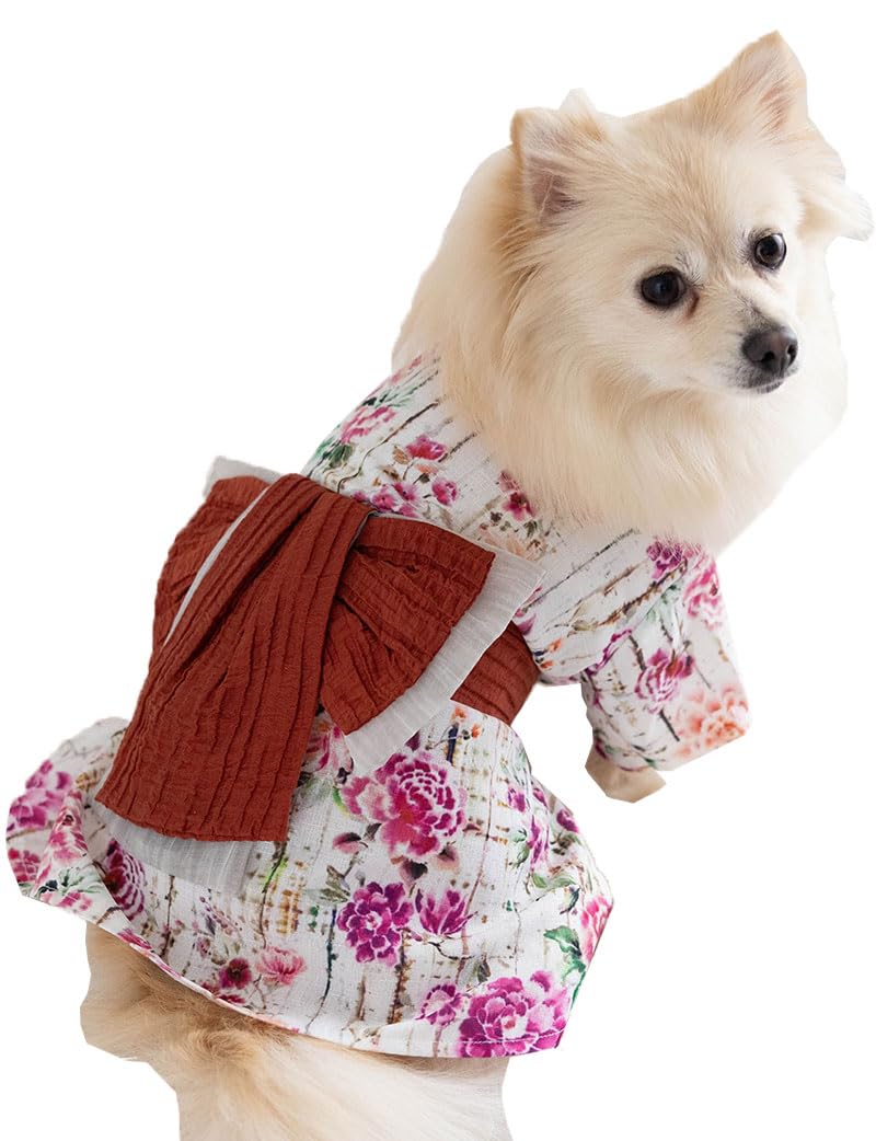 

ОНЕКОСАМА ОИНУСАМА Питомец Юката для Собак и Идеально для Летних Фейерверков Новое и Другое Специальное Подходит для Маленьких и Больших Кошек, Девочек, Фестивалей,