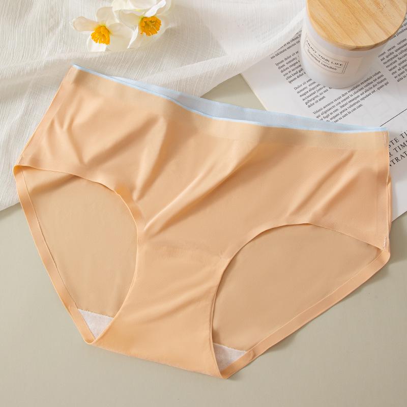 Seamless Ice Silk Breathable Women's Underwear - Anti-Exposure Thin Briefs