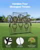 2438.4x2438.4mm Football Trainer Throwing Net, Training Throwing Target Practice Net with 6 Target Pockets, Knotless Net Includes Straps and Portable