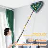 Washing Glass Ceiling Car Wash Cleaning Squeegee Kitchen Wall Flat Mop Windows Telescopic Wiper Brush With Chenille Triangle Mop