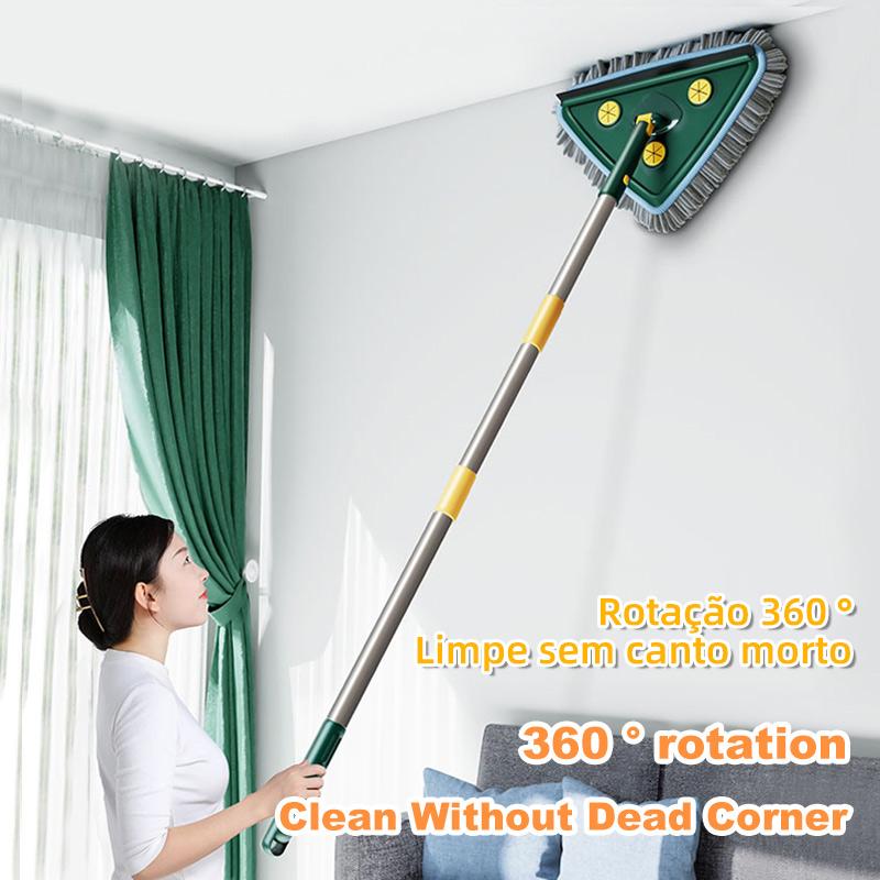 Washing Glass Ceiling Car Wash Cleaning Squeegee Kitchen Wall Flat Mop Windows Telescopic Wiper Brush With Chenille Triangle Mop