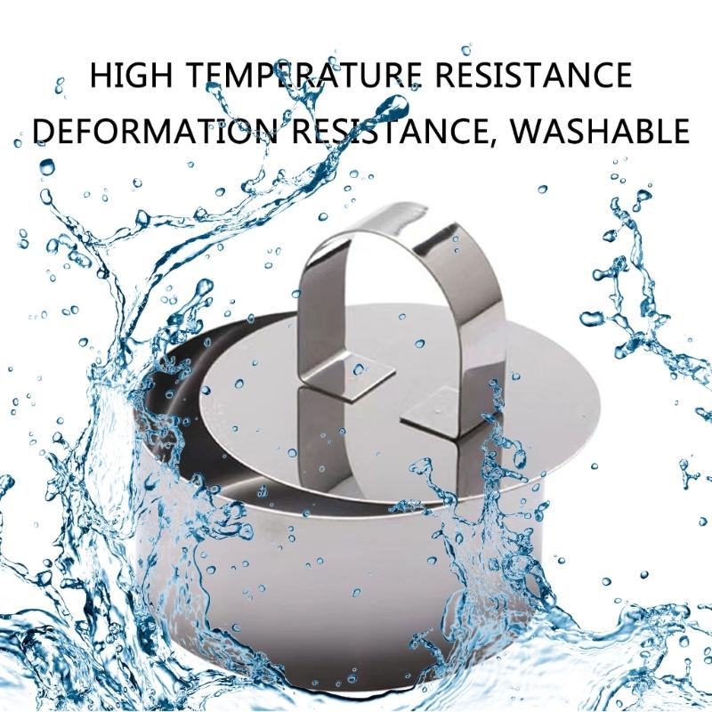 Set of 6 Pastrys Dessert Rings Stainless Steel Mousse Molds Dessert Rings Cake Rings Suitable for Cakes and Puddings