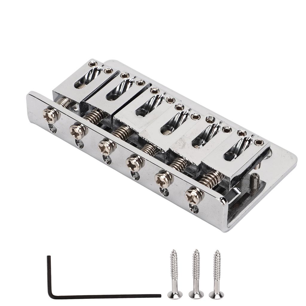 Guitar Bridge Metal Fixed Delicate Professional Electric Guitar Bridge Replacement Silver