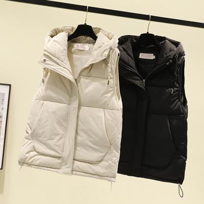 Winter Warm Vest Women Fashion Hooded Cotton Waistcoat Casual Winter Sleeveless Jacket Female Outwear