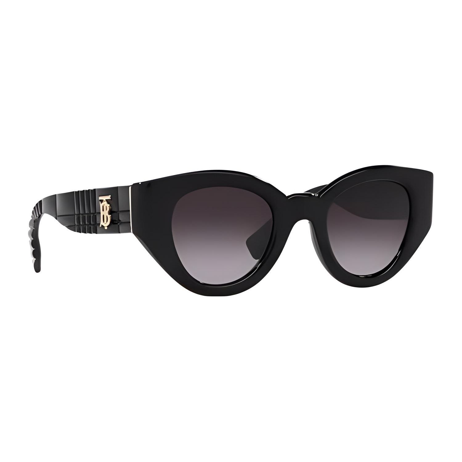 Burberry Logo Letter Pattern Decorated Acetate Irregular Shape Sunglasses Women sunglasses Black BE439030018G 47