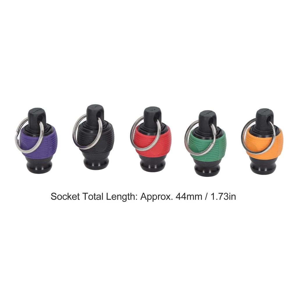 5-Color Set Drill Driver Adapter Bit Holder Set 1/4 Inch Socket Holder Keychain Colorful Impact Socket Tip Tool Portable Storage