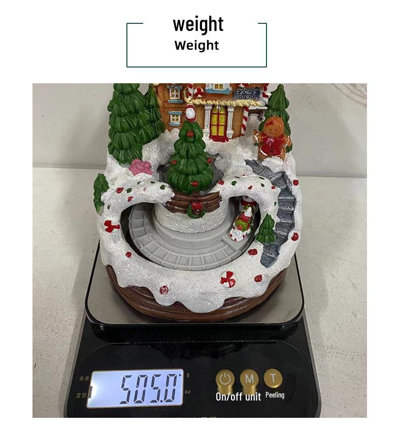 Harbor Love Musical House Night Light Ornament - Eight-Tone Box Cottage Toy for Children's Christmas Gift