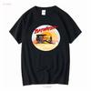 Baywatch Airbrush White Adult T Shirt Vintage Washed Top For Everyday Wear Stretched Stylish Casual Unisex Slightly
