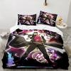 3PCS Jojo Bedding Set Printed Duvet Cover Closure Includes 1 Duvet Cover & 2 Pillowcases for All Seasons Bedroom Decor
