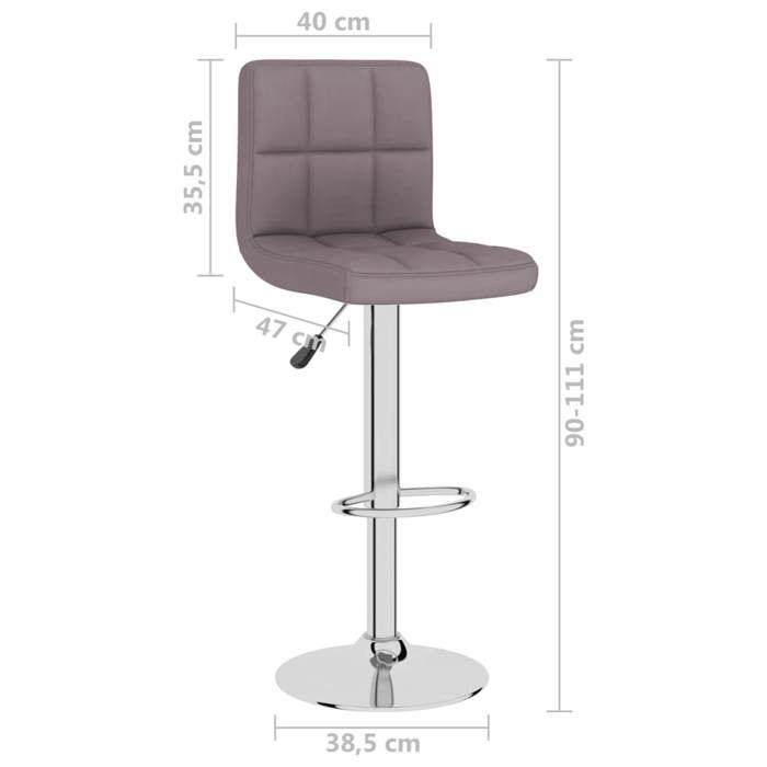 VidaXL Lot de 2 Tabourets de Bar, Chaise de Pub, Siège de Bistrot, Meuble de Salle à Manger Cuisine Salon Maison Intérieur, 334248