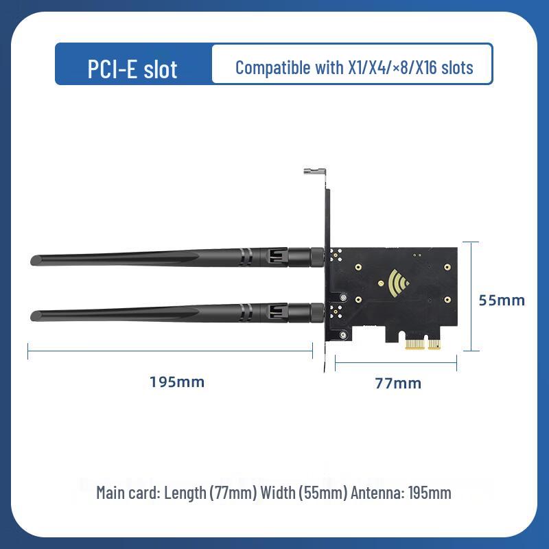EB-LINK PCI-E WiFi 5 Dual-Band Gigabit Drahtloskarte mit Bluetooth 4.2 (CN-Version)