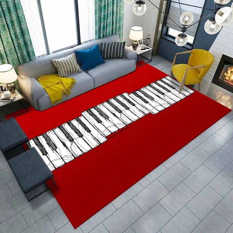 Creative Piano Key Printed Floor Mats Door Front Decoration Home Living Room Floor Mats