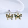 Color Abalone Shell Natural Freshwater Pearl Stud Earrings Women's Earrings Silver Needle High-end Jewelry
