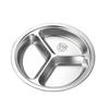 NaiDuo Stainless Steel Divided Round Meal Plates