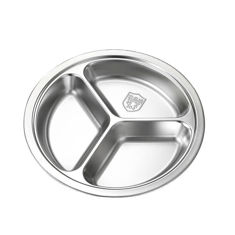 NaiDuo Stainless Steel Divided Round Meal Plates
