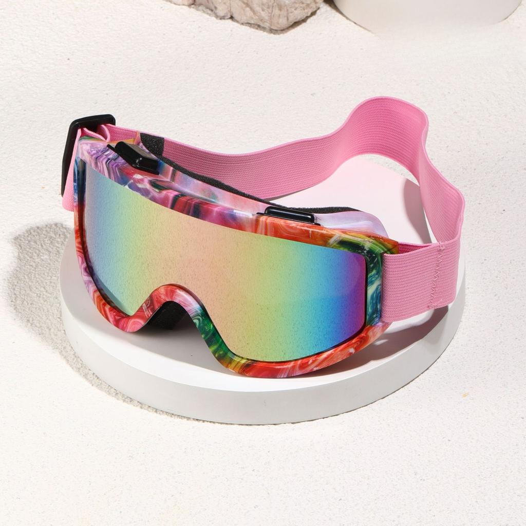 Fashion Anti-fog Mountaineering Ski Goggles Outdoor Large Frame Anti-sand Colorful Eye Protection Sports Glasses