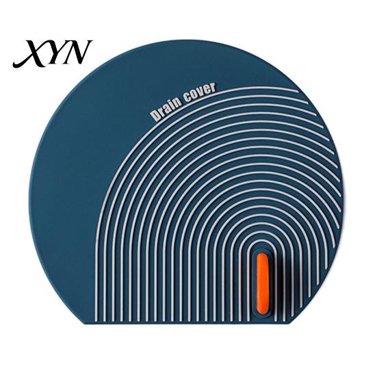 Floor Drain Cover Silicone with Handle, Universal Shower Tub Stopper, Sewer Anti-Odor Deodorizing Mat for Bathroom Kitchen Laundry Room Stopper