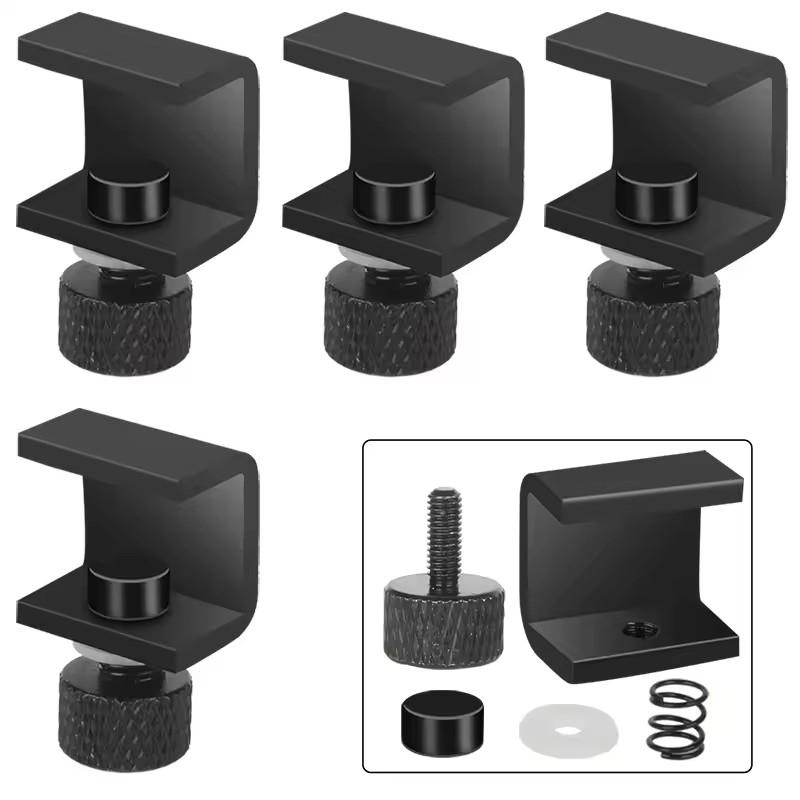 3D Priner Parts Aluminum Adjustable Glass Bed Clips for Ender 3 Heatbed Clamps for 3D Printer Build Platform Glass Retainer 4Pcs