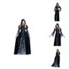 Stylish Halloween Vampire Long Dress With Flattering Fit For Witch Role-playing