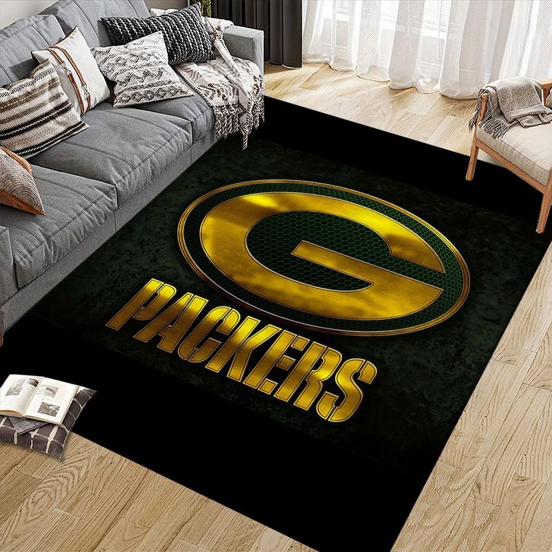 Steelers logo Flannel Printed Carpet, Home Sofa Decoration for Living Room & Bedroom, Non‑Slip Play Flannel Floor Mat for Game Room