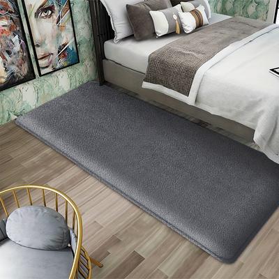 Large Size Flannel Bedside Soft Foot Mat Thick Sponge Bedroom Carpet Door Non-slip Floor Mat Dirt-resistant Entrance Mat