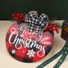 Wooden Creative Welcome Listing Door Listing Christmas Bow Simulation Flower Thanksgiving Welcome Decorative Flower