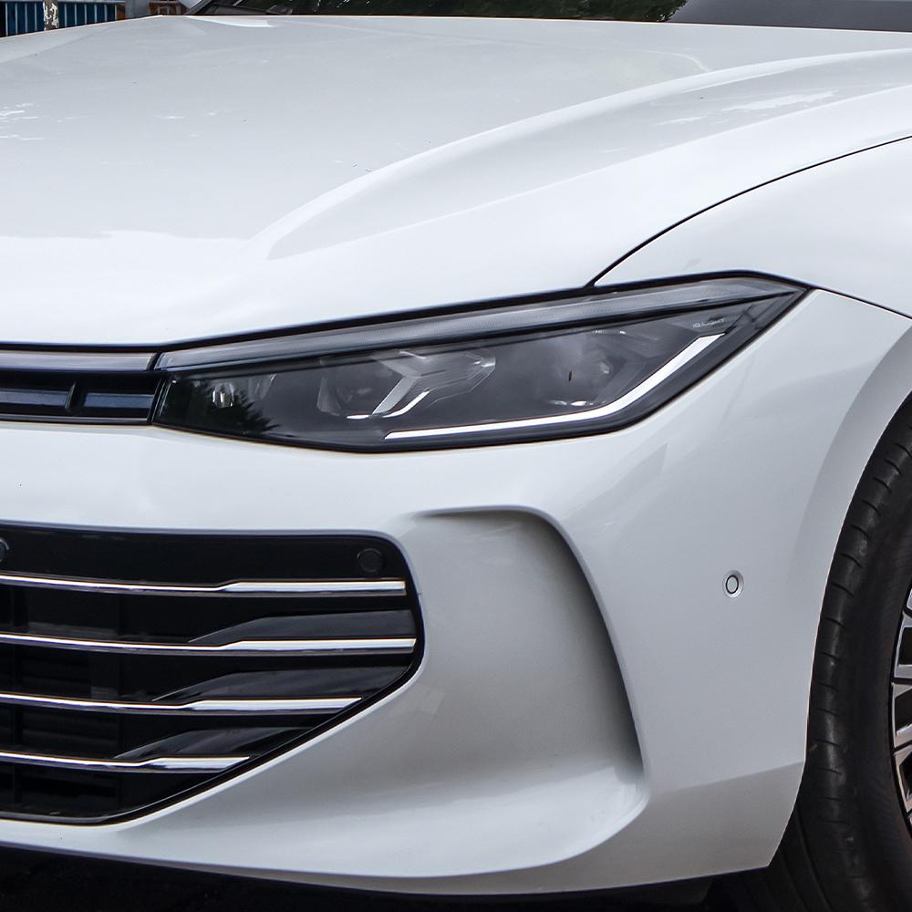 Película Protectora Negra Ahumada Precortada para Faros de Coche Para Volkswagen Passat B8 B9 Familiar Anti-Rayaduras Alto Brillo Vinilo Automotriz