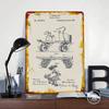 Roller Skate Patent 1881 Poster Customized Wall Art Vintage Metal Signs Retro Tin Plaque for Man Cave Room Decoration Cozy Decor