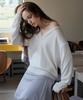 AAU V-Neck Button Knit_Ivory
