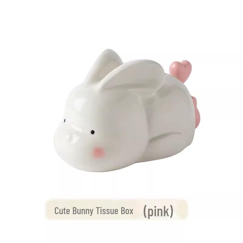 Qianxing Creative Ceramic Rabbit Tissue Box