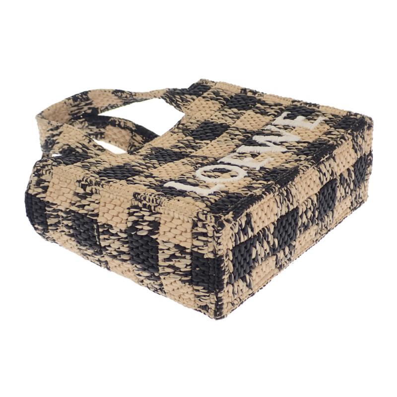 LOEWE  ALF1V46X10 Shoulder Bag black/natural Raffia/leather Women