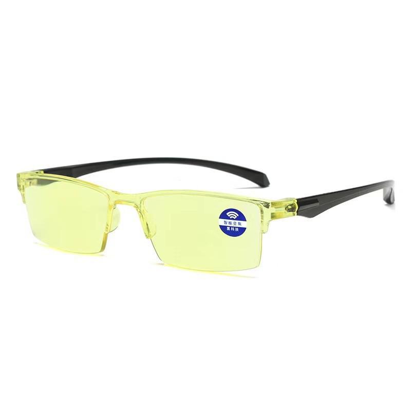 

Самонастраивающиеся HD мультифокальные очки для чтения с защитой от синего света для пожилых людей Yellow Frame Yellow Lens