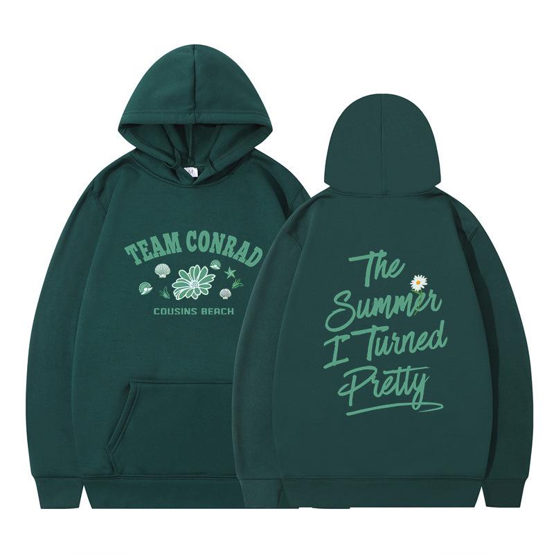 "The Summer I Turned Pretty" Printed Loose Hooded Sweatshirt