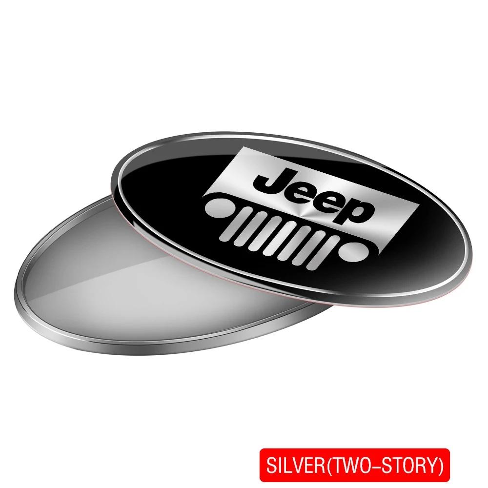 Self-Adhesive 3D Car Emblem Sticker Body Trunk Decor for Jeep Renegade Wrangler JK Grand Cherokee Compass Exterior Accessories