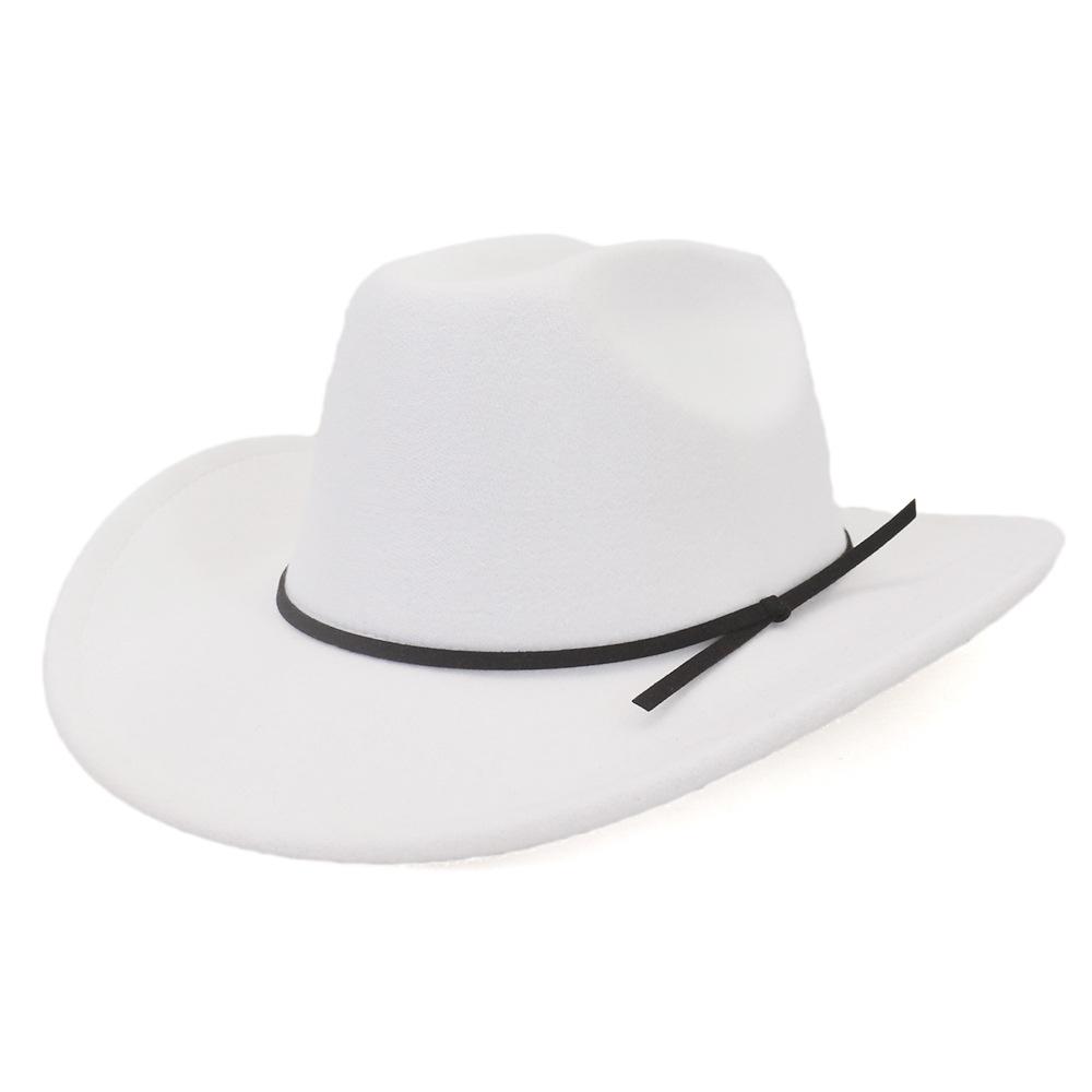 Winter Herbst Western Cowboy Hut Für Frauen Männer 8CM Birm Gentleman Jazz Caps Cowgirl Kirche Hüte sombreros de vaquero