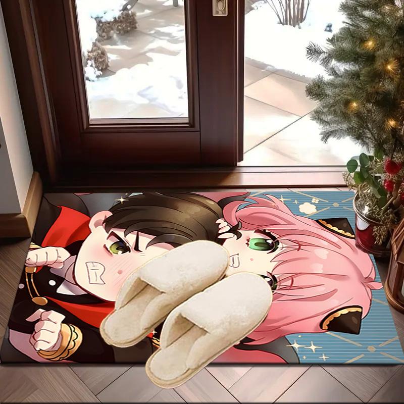 Cute anime spy Famliy Carpet, Chair Rug,Rug for Office Bedroom living rooms, Doormat decor Fan Gift Christmas Gift
