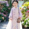 Autumn 2025 Qi Meng Ming Dynasty Hanfu for Girls: Ma Mian Skirt & Ruqun Pants Set