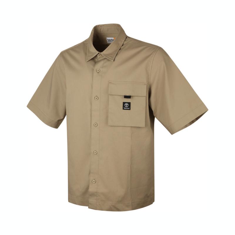 

Timberland Polo Sport Casual Short Sleeve Shirt Men shirts Khaki A5U53-DH4 M