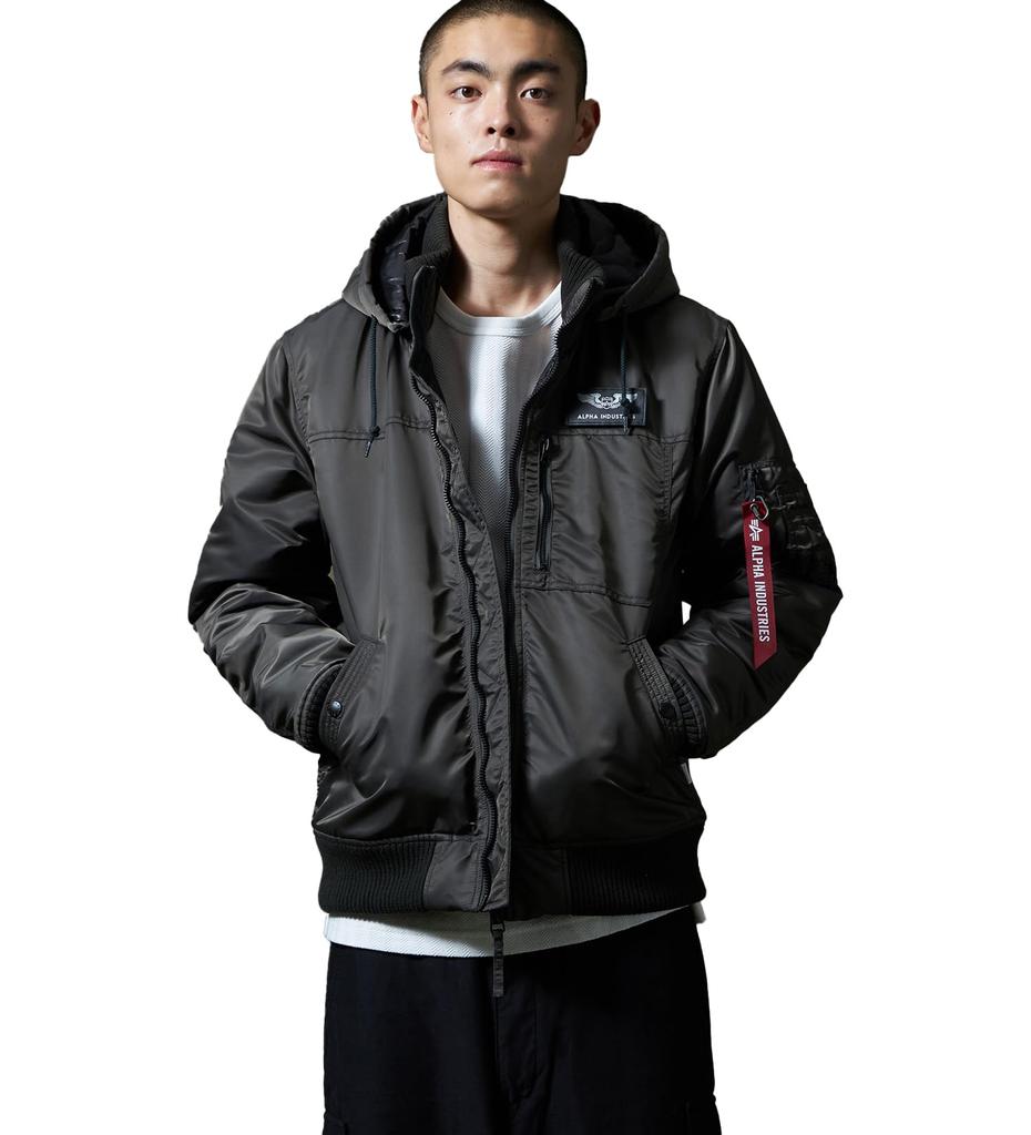 Alpha Industries TA1716 Hooded Rib Men's Jacket, RP.GRAY
