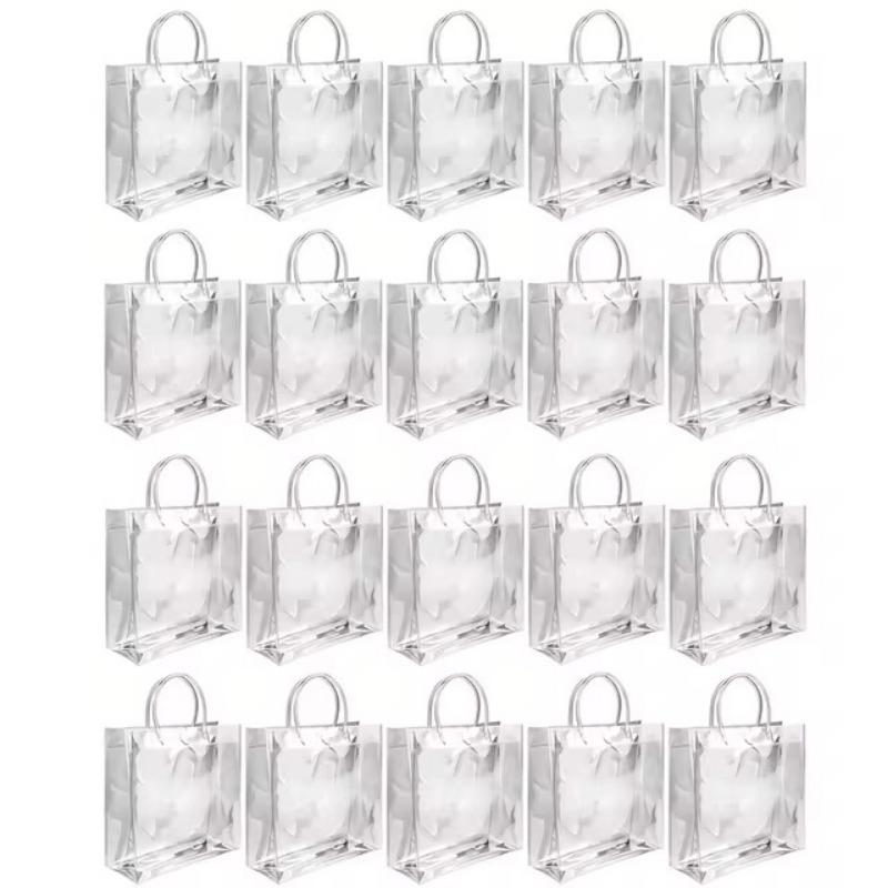 5/10/20PCS Transparent PVC Gift Bags Christmas Wedding Birthday Party Anniversaries Flowers Gifts Handheld Packaging Bags