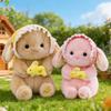 Adorable 8-inch Long-Eared Bunny Plush Toy - Cute Cartoon Carrot Rabbit Doll