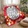 Poland Football Printed Flannel Blanket Skin Friendly Warm Decorative Throw for Indoor Couch Bed Daily Use