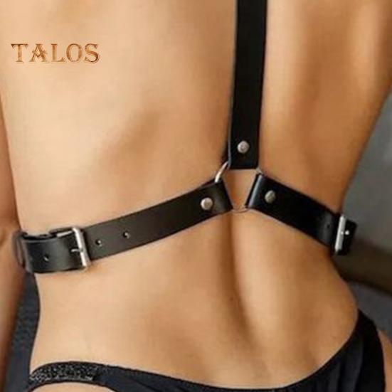 Bondage Strap Faux Leather BDSM Erotic Harness Adjustable Goth Body Garter Couple Sex Game Prop Enhance Relationship Honeymoon Bedroom Body Strap
