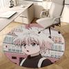 1pc Anime Cartoon Design Round Carpet - Office Chair Mat, Non-Slip Rug for Home Decor, Suitable for All Seasons, Perfect Gift for Anime Lovers.W049
