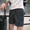 New Summer Fashion Trendy Men's Casual Sports High Waist Slim Fit Stripe Print Oversize Versatile Simple Super Shorts